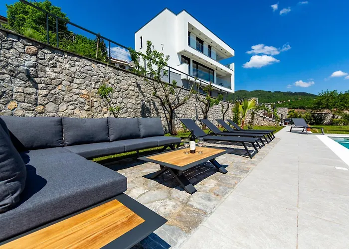 K With A Heated Pool, Gym, Sauna, Astonishing Sea View Opatija